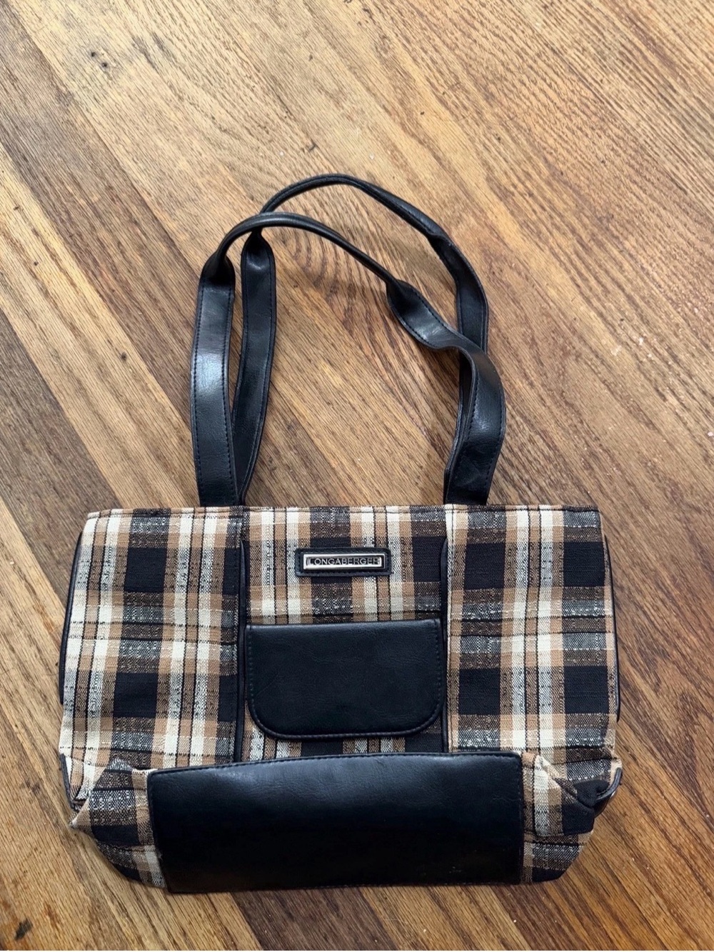 Longaberger plaid purse